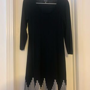 Nine West Black Dress with White Pattern
